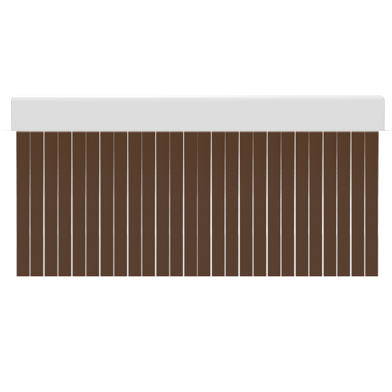 Cortina para puertas de PVC surca marron opaco / 120 x 220