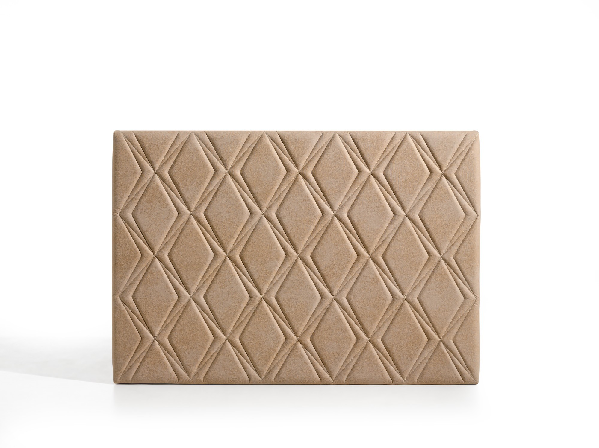 Cabecero rubí para cama de 110 de tela camel 115x115x8. Matris