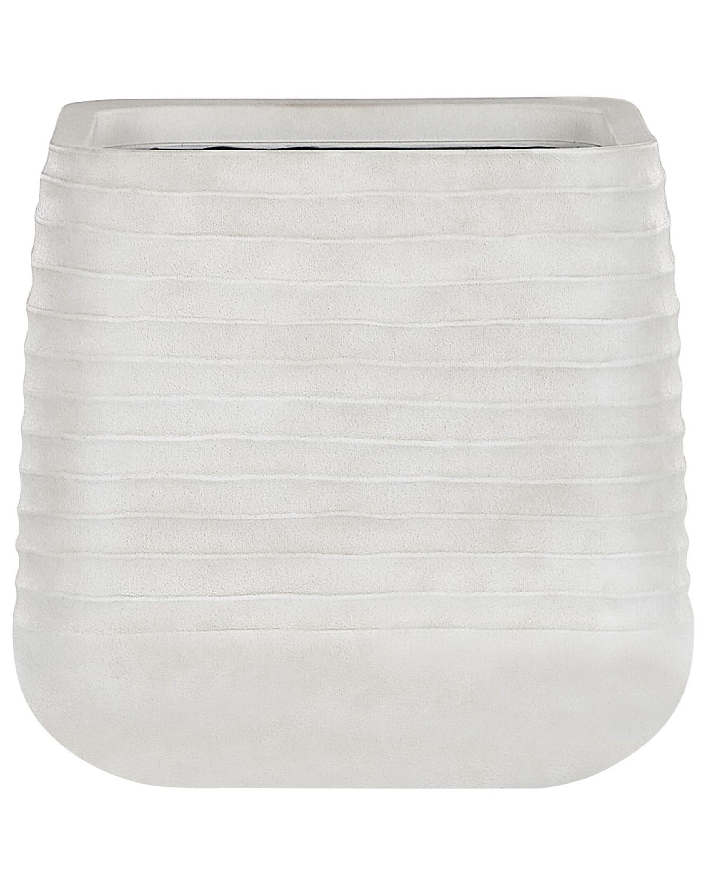 Maceta parikia 50 cm blanco crema