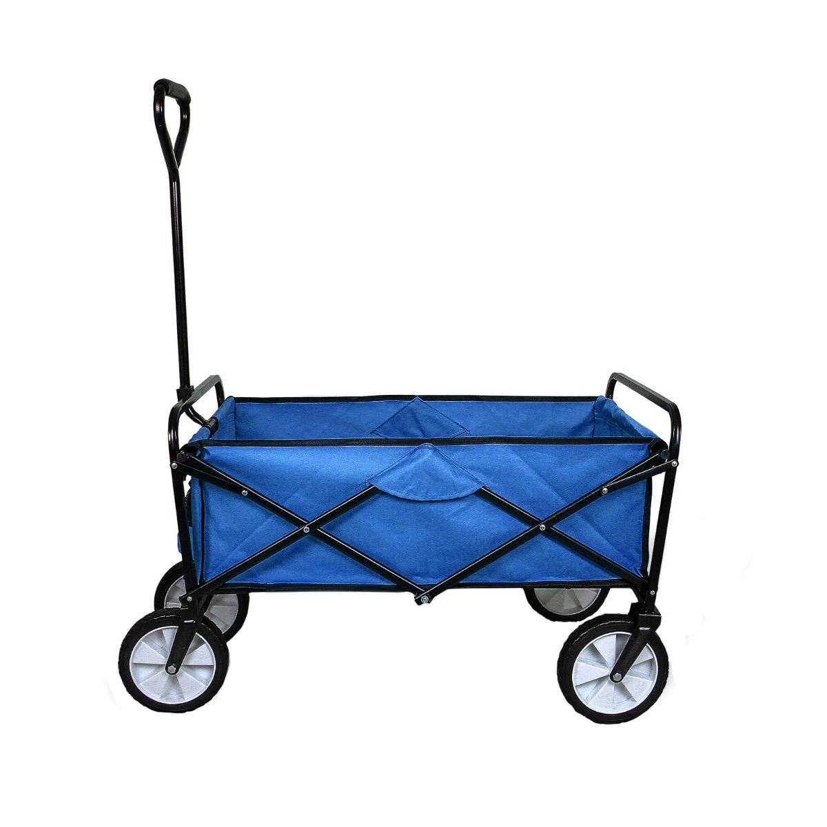 Carretilla de jardí­n plegable azul para jardinerí­a con funda impermeable