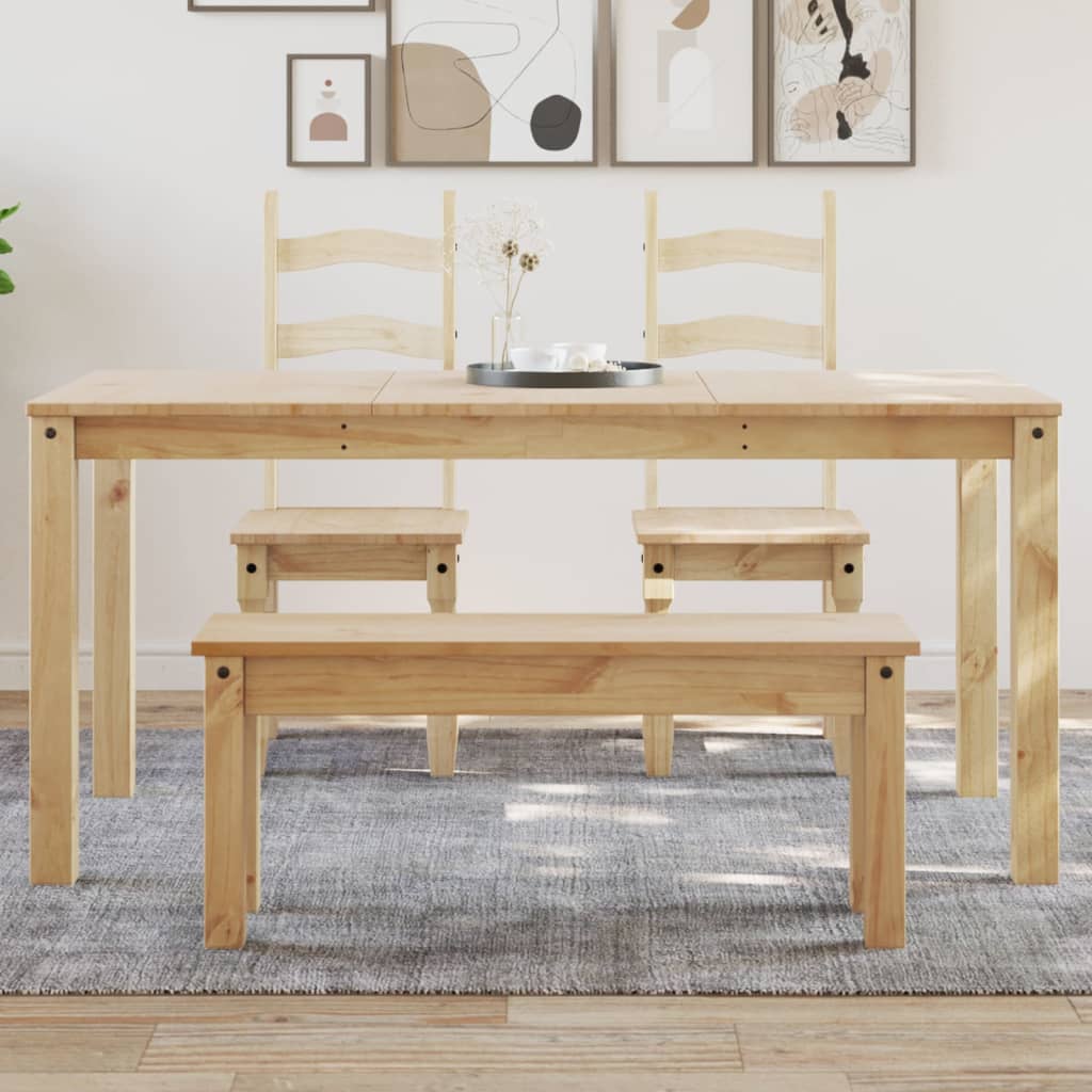 Mesa de comedor panama madera maciza de pino 160x80x75 cm oif362180