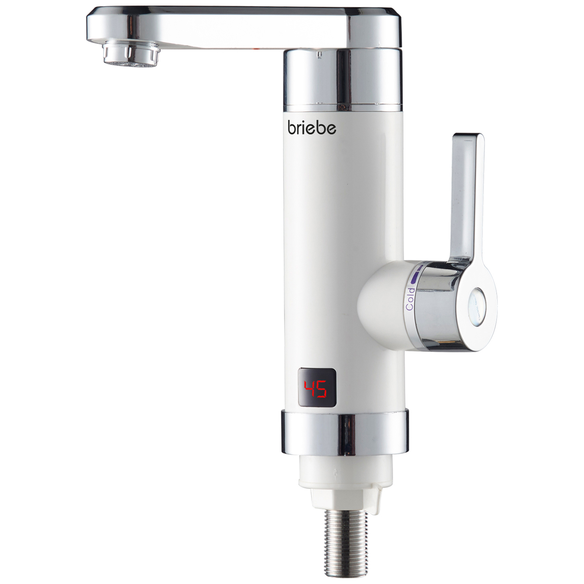 Grifo calentador de agua eléctrico instantáne briebe ih1203 blanco 3600w