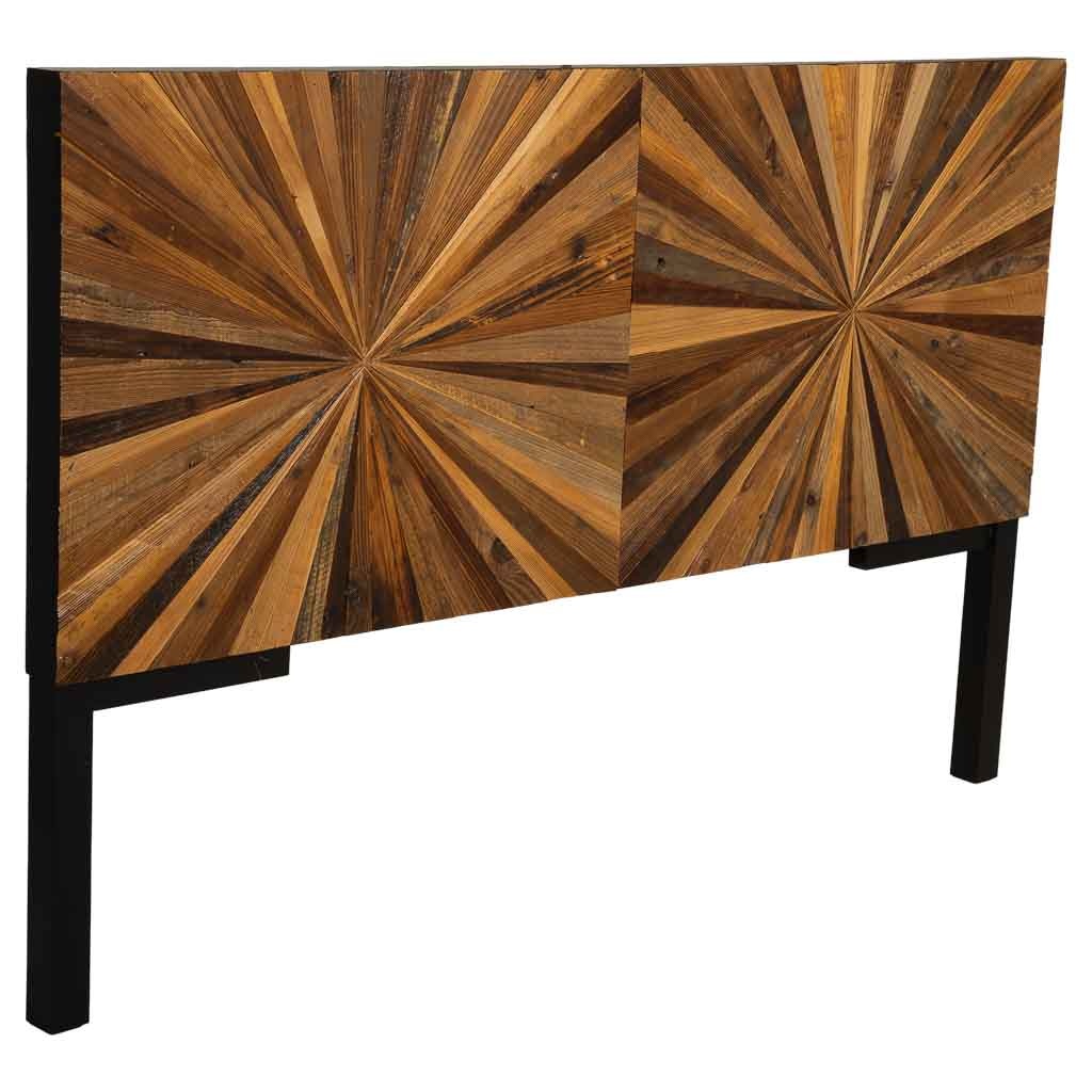 Cabecero de madera recuperada marrón 160x7x100h cm