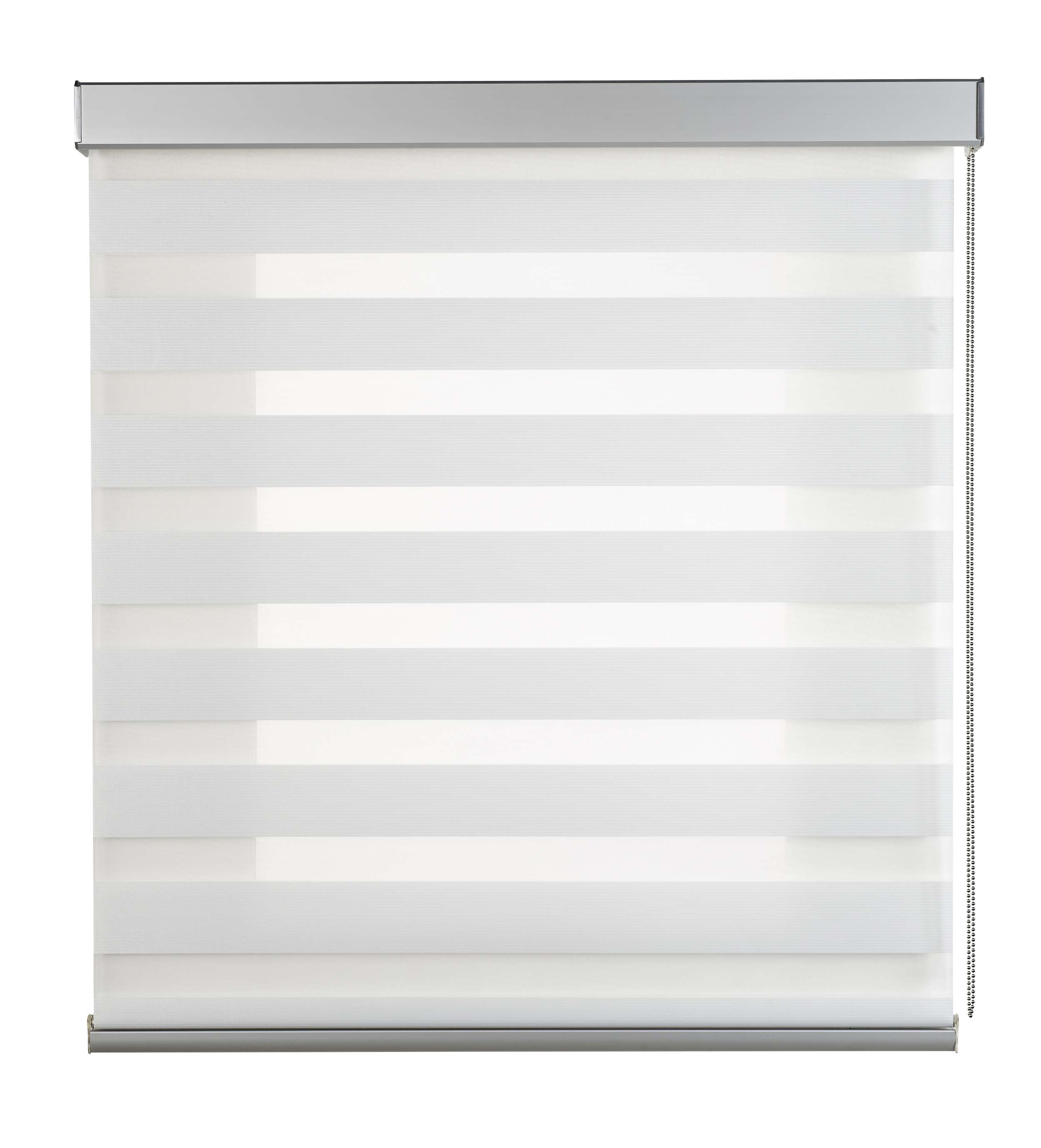 Estor noche y día estores enrollables acabados en aluminio blanco 60x250cm