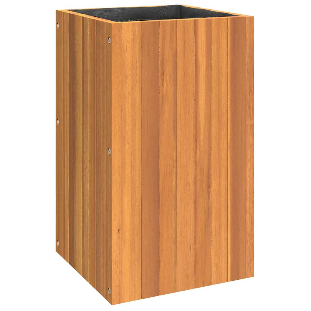 vidaXL jardinera de madera maciza de acacia 35x35x60 cm