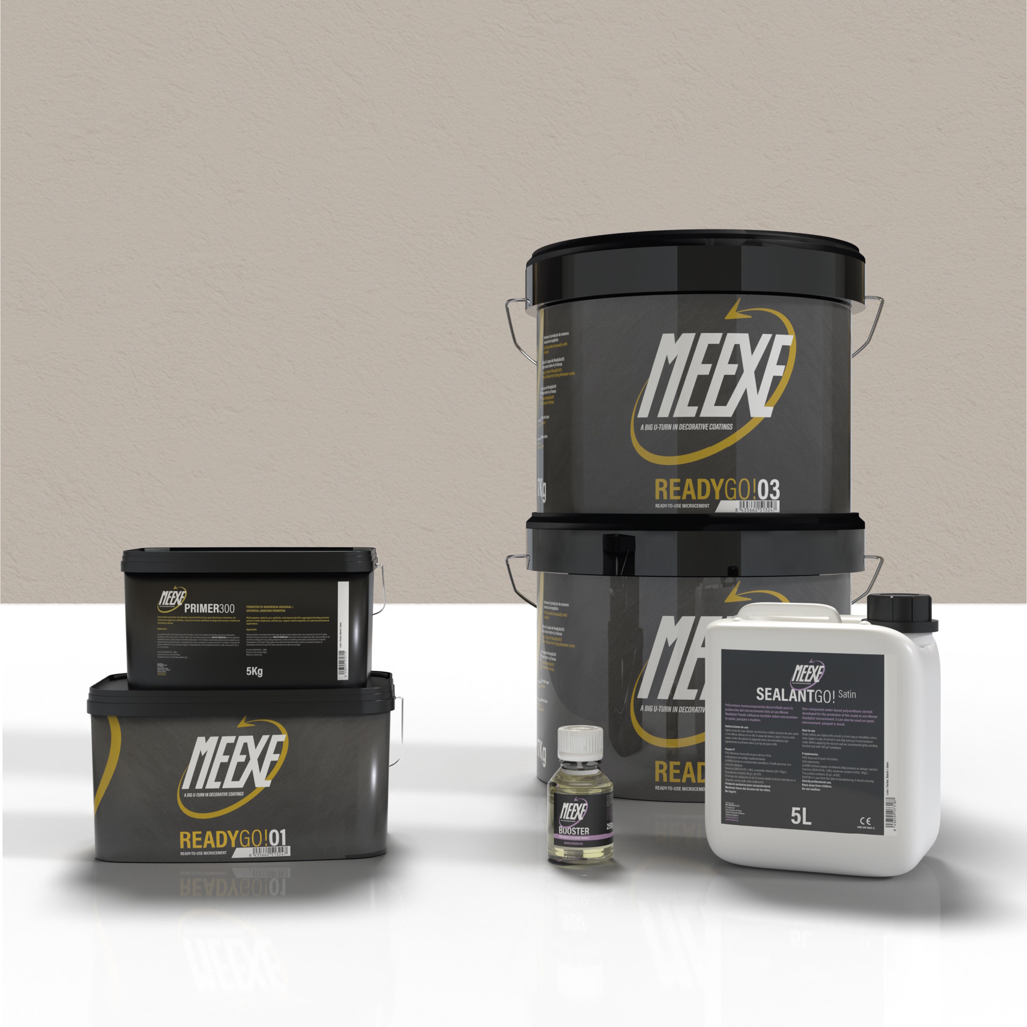 Kit microcemento 20m2 Meexe Ready Go! Spike Mate