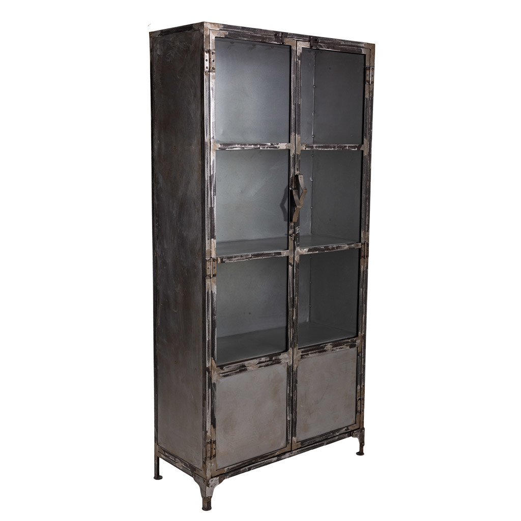 Vitrina de metal negra 90x40x190
