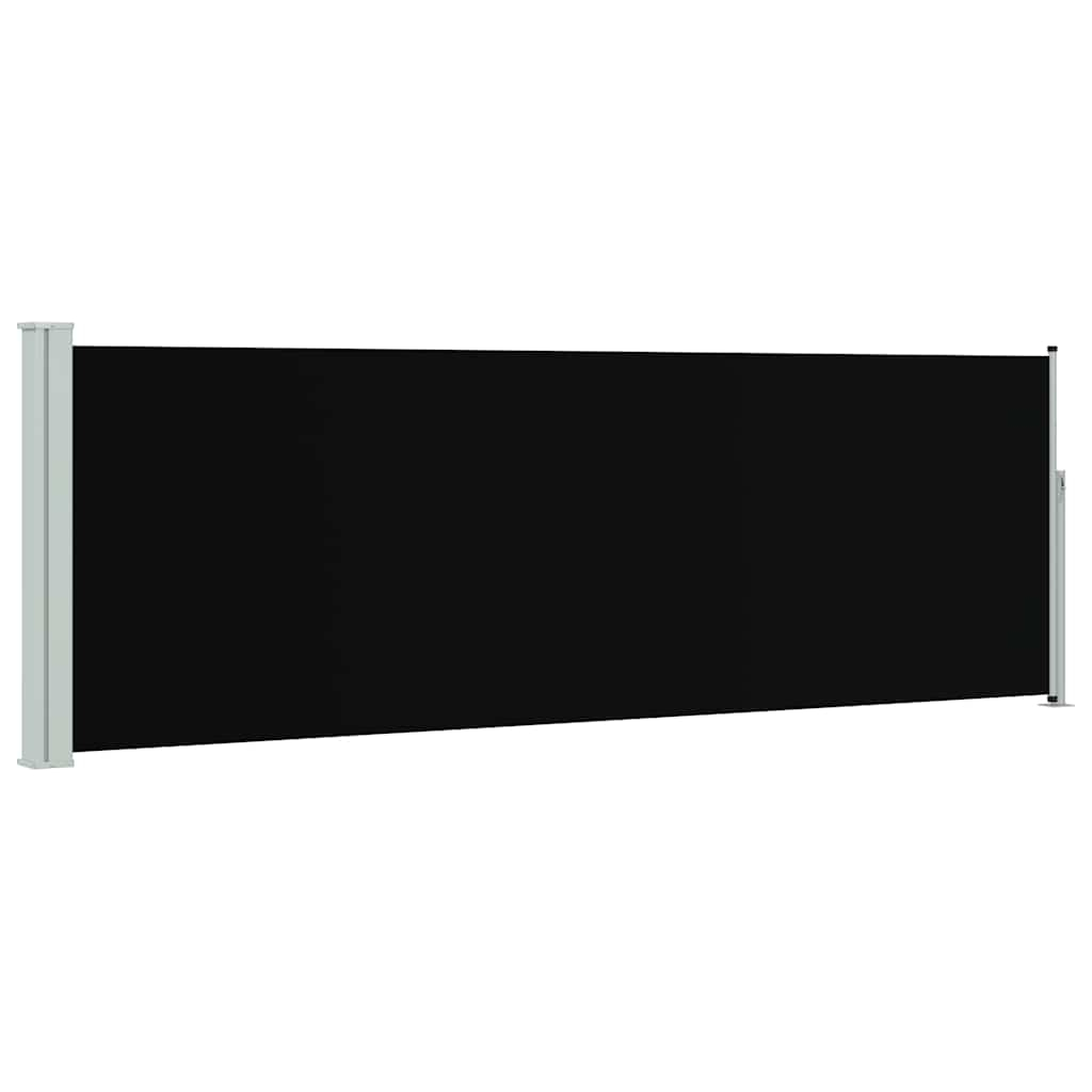 vidaXL toldo lateral retráctil de jardín negro 100x300 cm