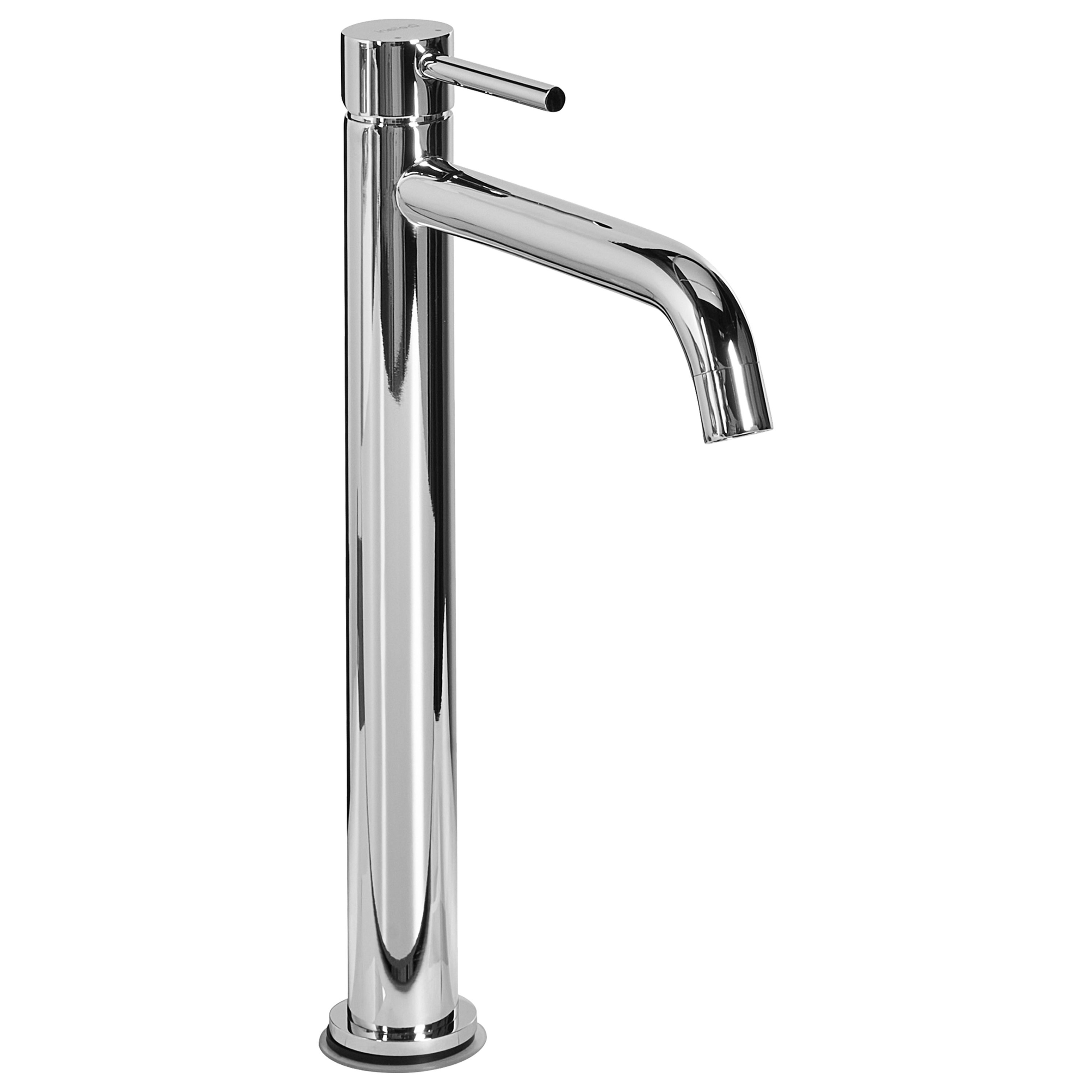 Grifo mezclador alto de lavabo salinas latón plateado