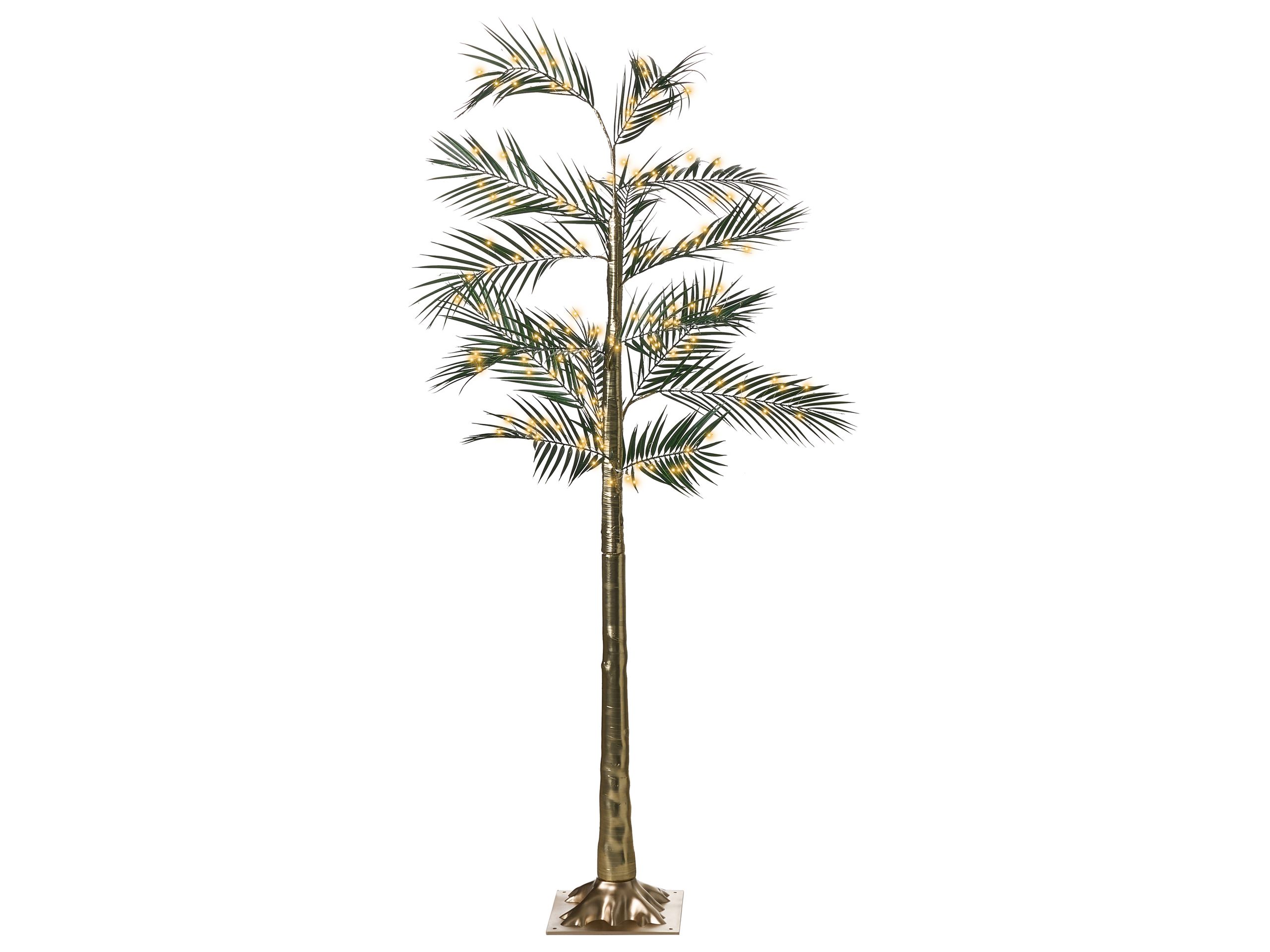 Decoración de exterior LED paljavesi 175 cm árbol dorado