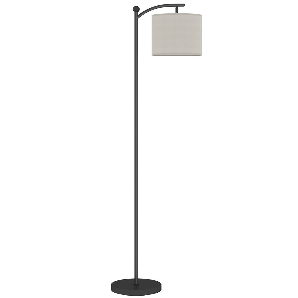 Lámpara de pie 54.3x30.6x159.6 cm metal, tela Homcom, hogar - iluminación