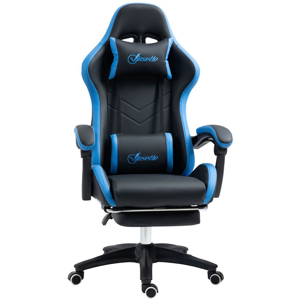 Silla gaming 65x65x129 cm cuero sintético, acero vinsetto