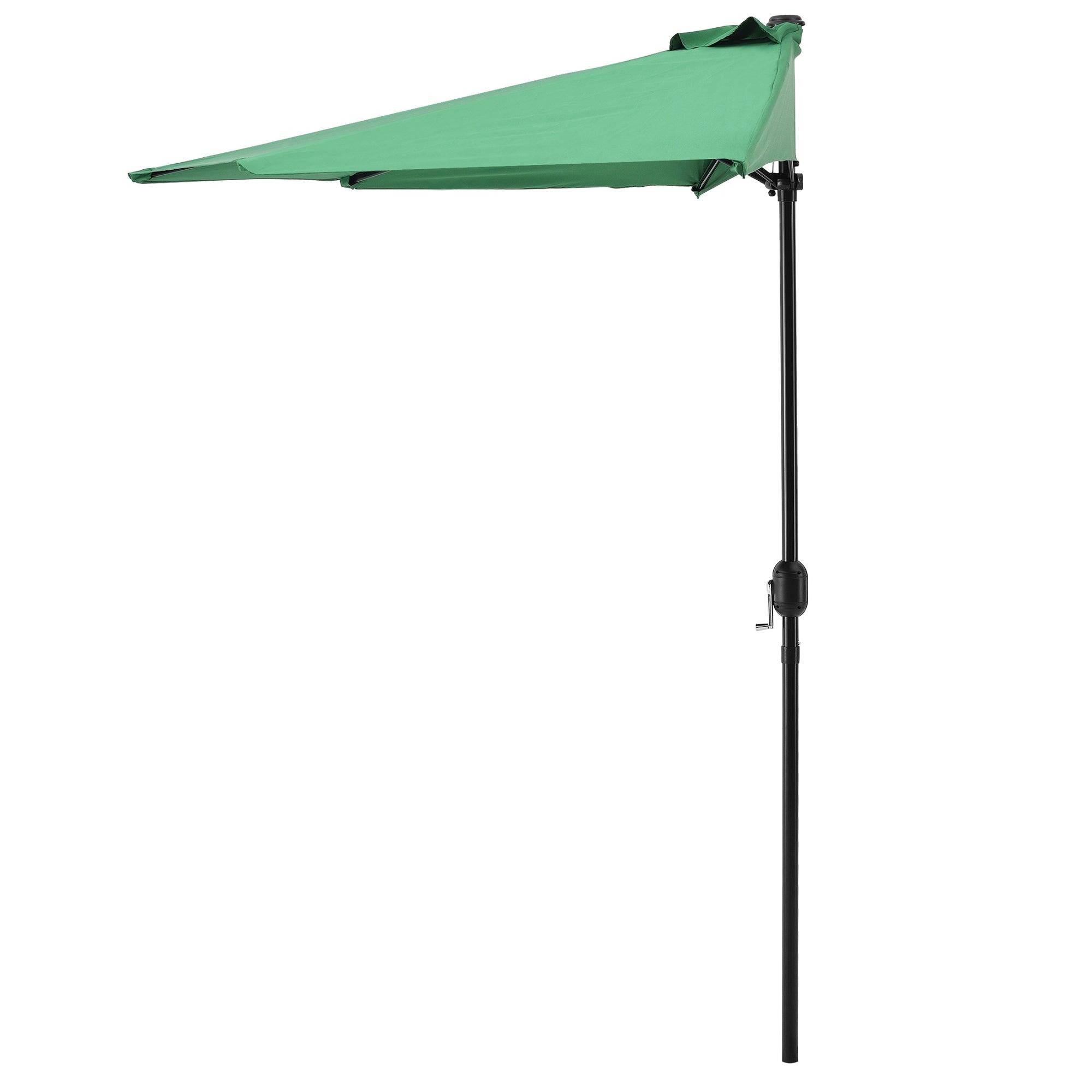 Media sombrilla para terraza/balcón poliéster 300 cm verde 03_0001612
