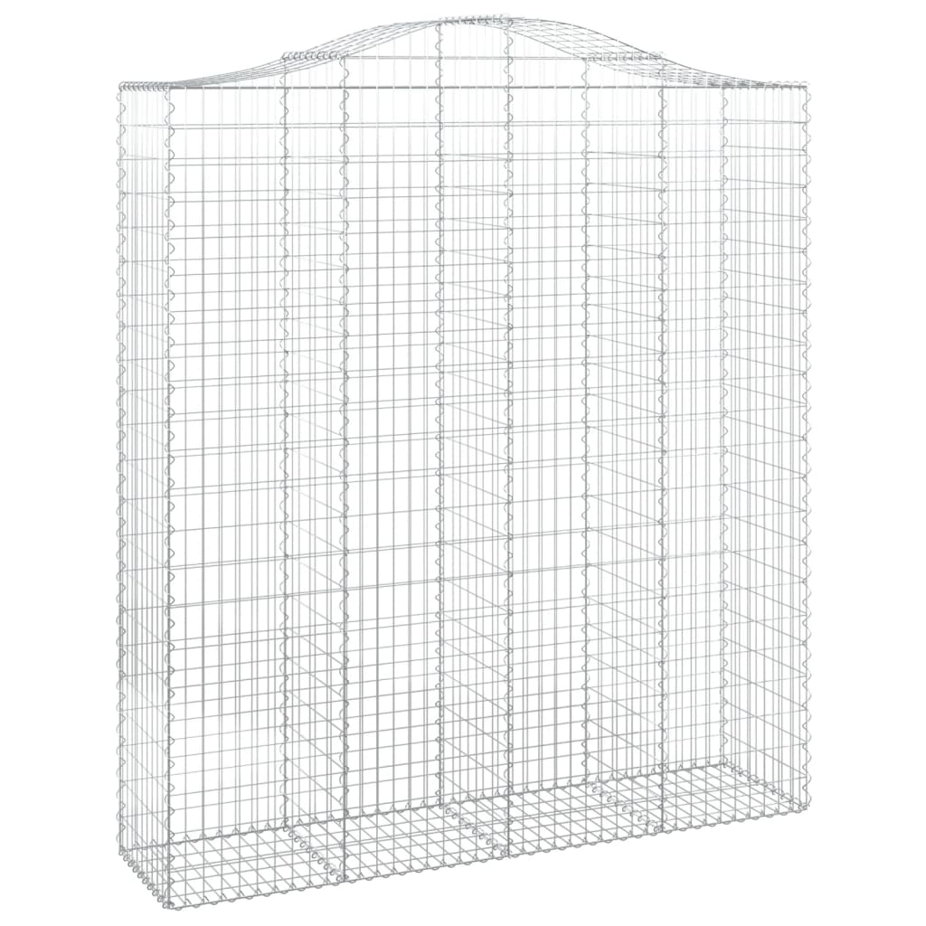 vidaXL cestas de gaviones 4 uds forma de arco hierro 200x50x220/240 cm