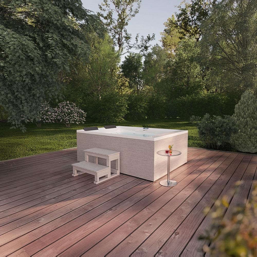 Spa exterior nimbus 190 x 140 cm para 2 personas con cubierta térmica