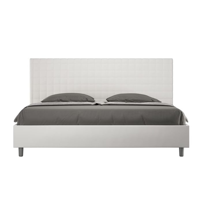 Cama arcón king 200x210 pu tapizado blanco