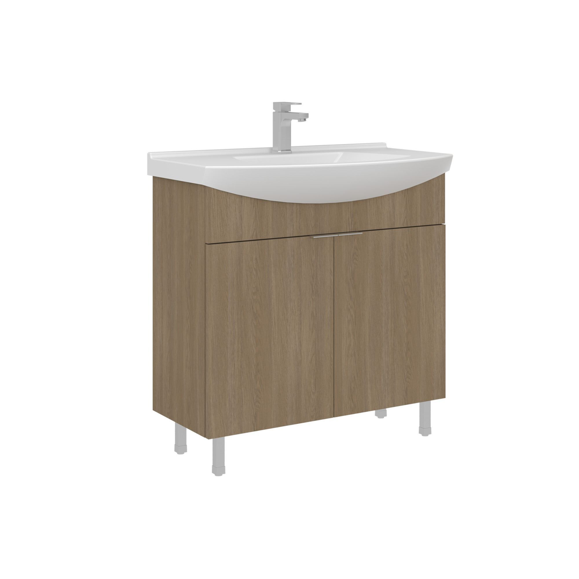Mueble para lavabo <<purus 80>> - 80 x 50 x 83 cm - roble sonomo