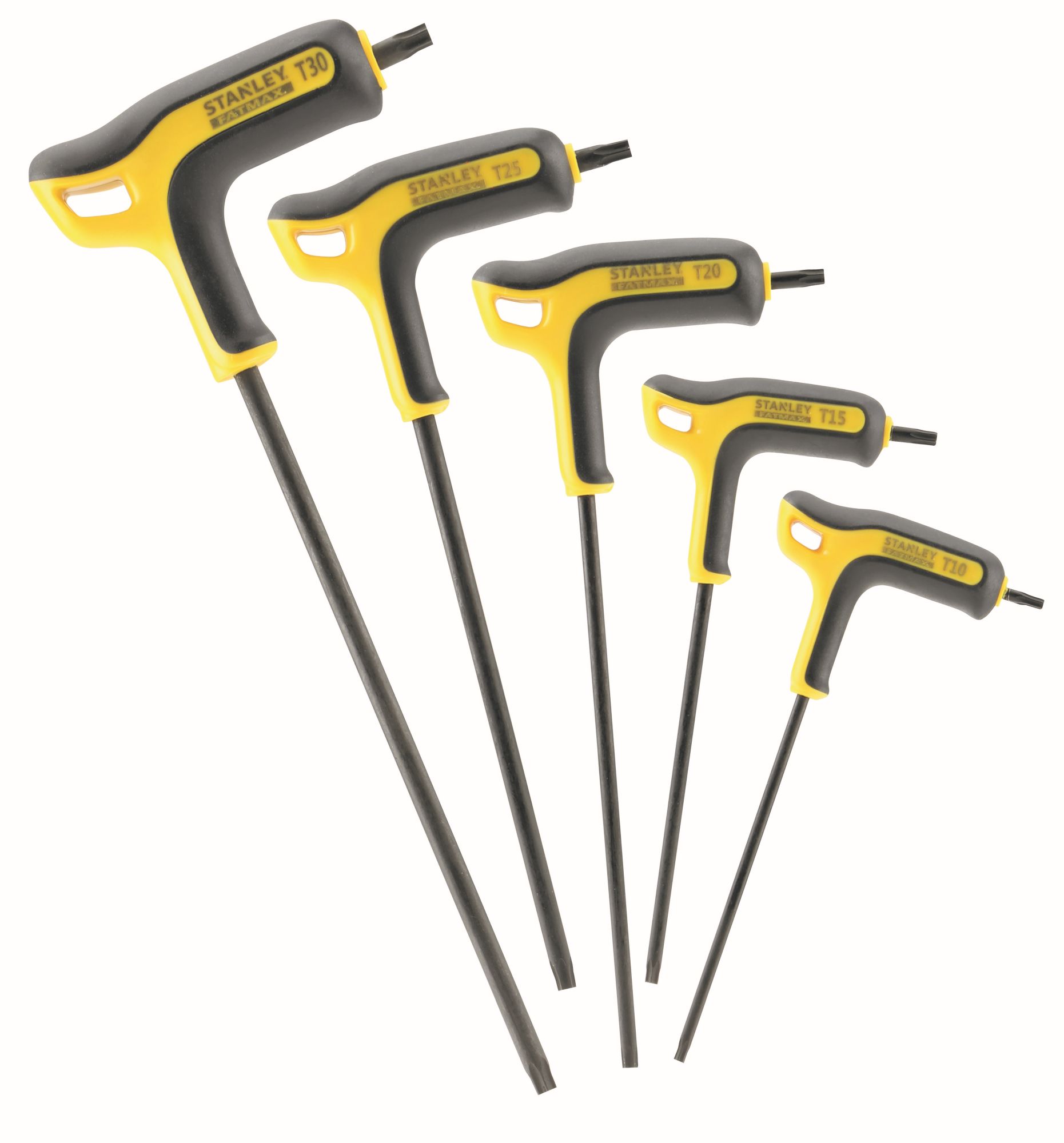 Stanley set 5 llaves torx fatmax mango en "t". T10, t15, t20, t25 y t30.