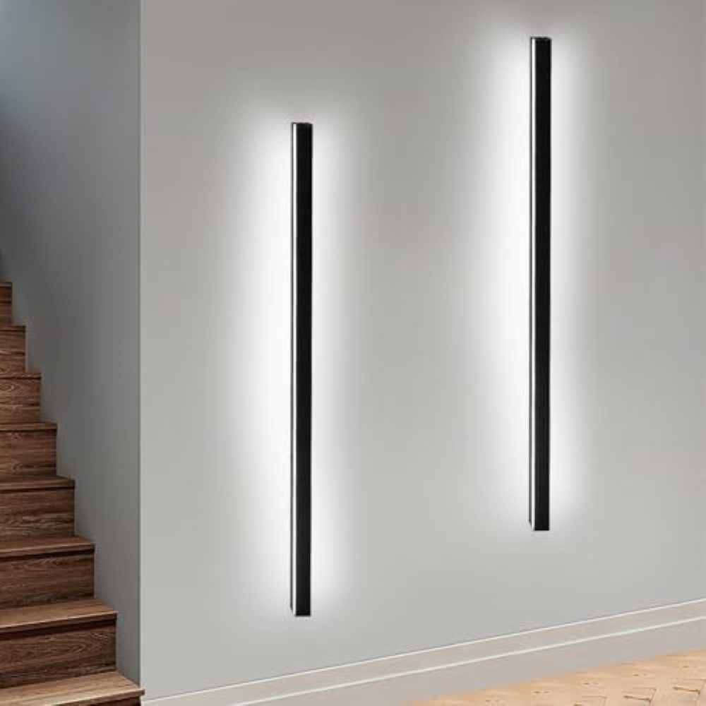 Nettlife aplique pared LED negro 2.5x4 (2er-set)