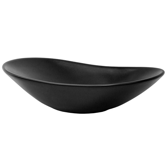 Lavabo negro encimera cerámica sin rebosadero 630x360x155mm