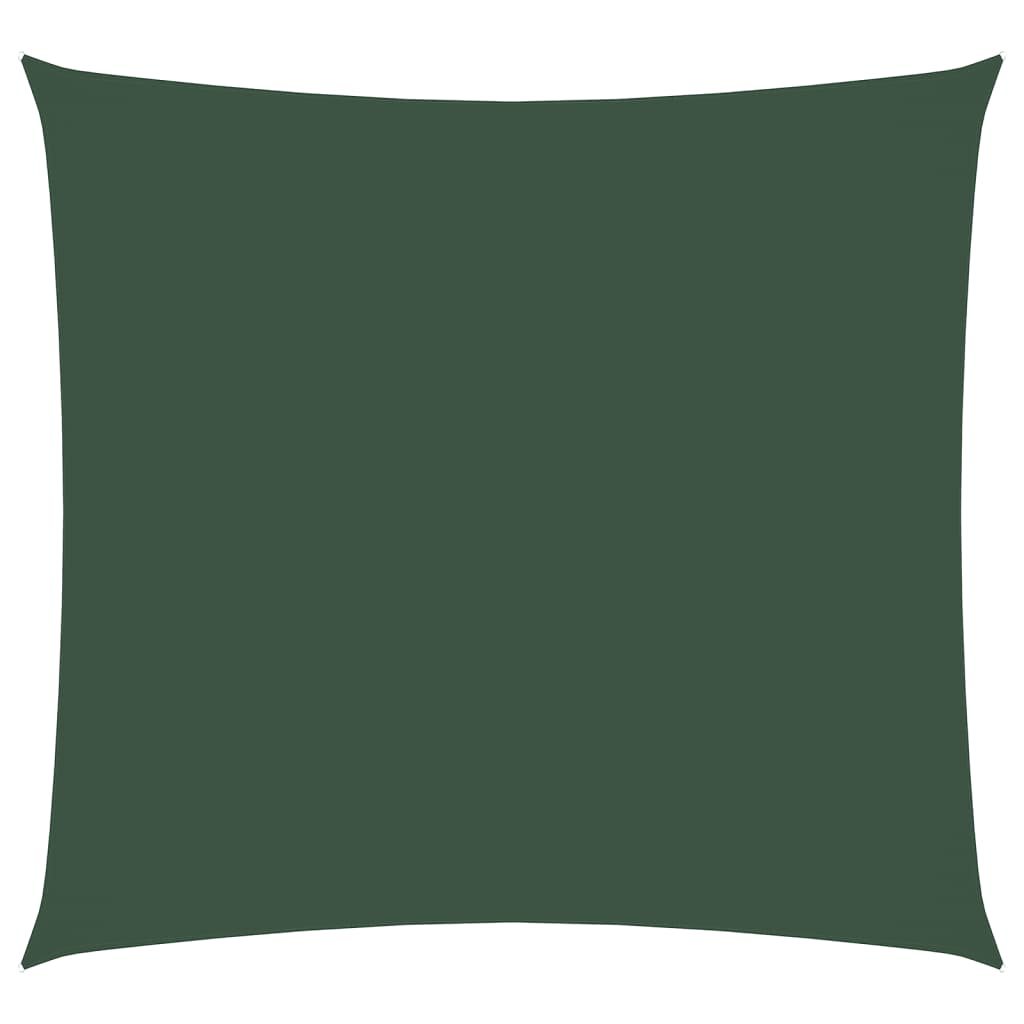 Toldo de vela cuadrado tela oxford verde oscuro 4,5x4,5 m