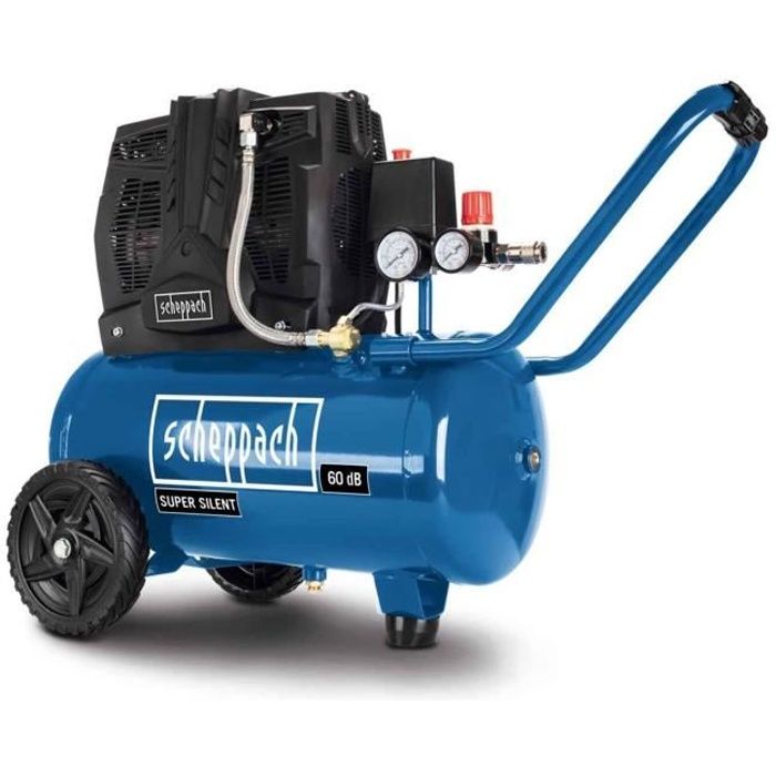 Compresor de aire silencioso horizontal scheppach hc25si de dos cilindros -
