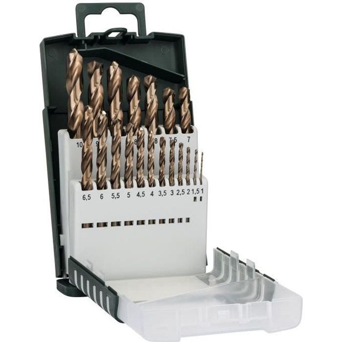 Juego de 19 brocas para metal rectificadas hss-cobalto - Bosch - broca - gr