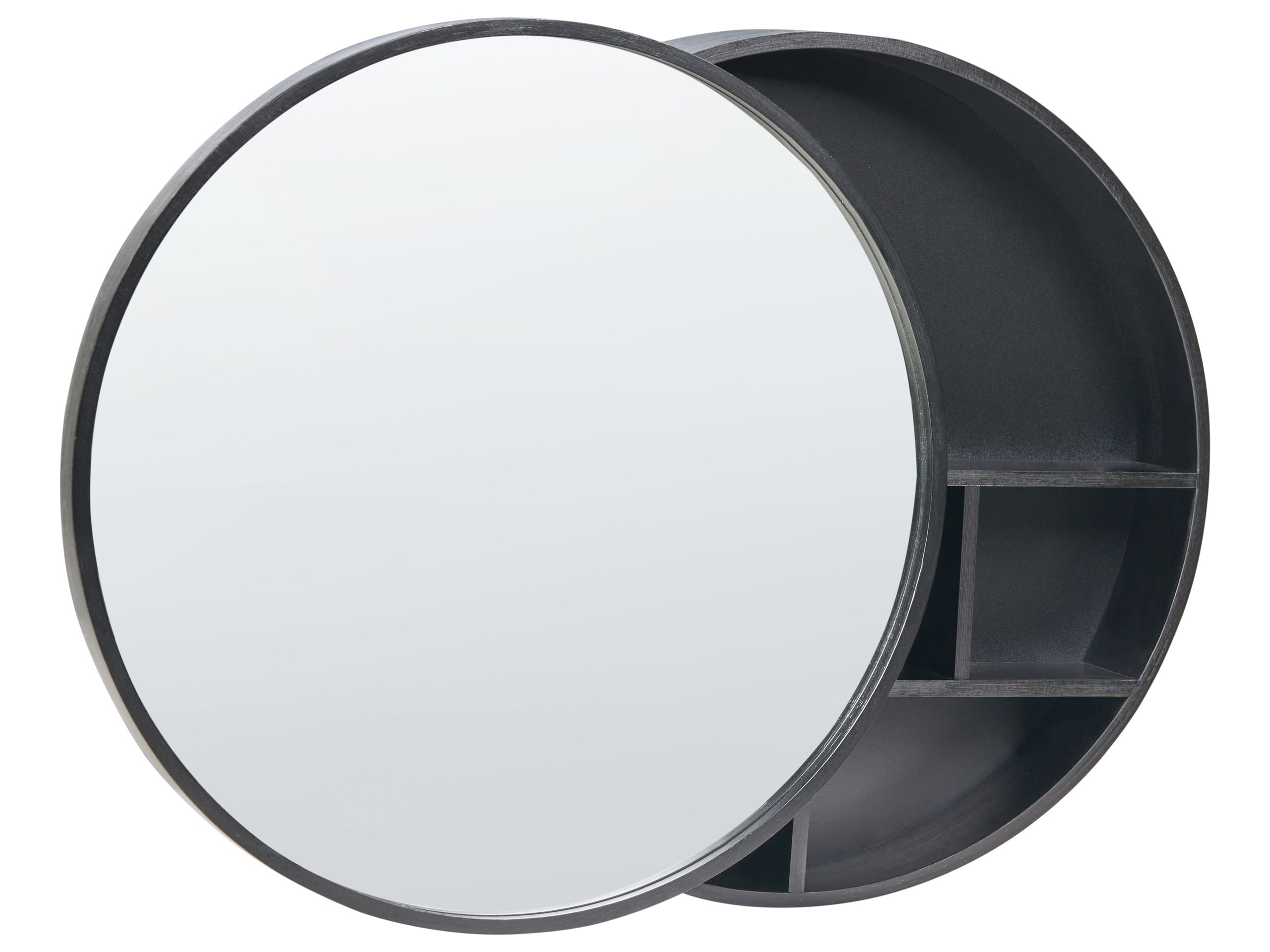 Armario con espejo de pared para baño ucayali 50 cm 50 cm negro