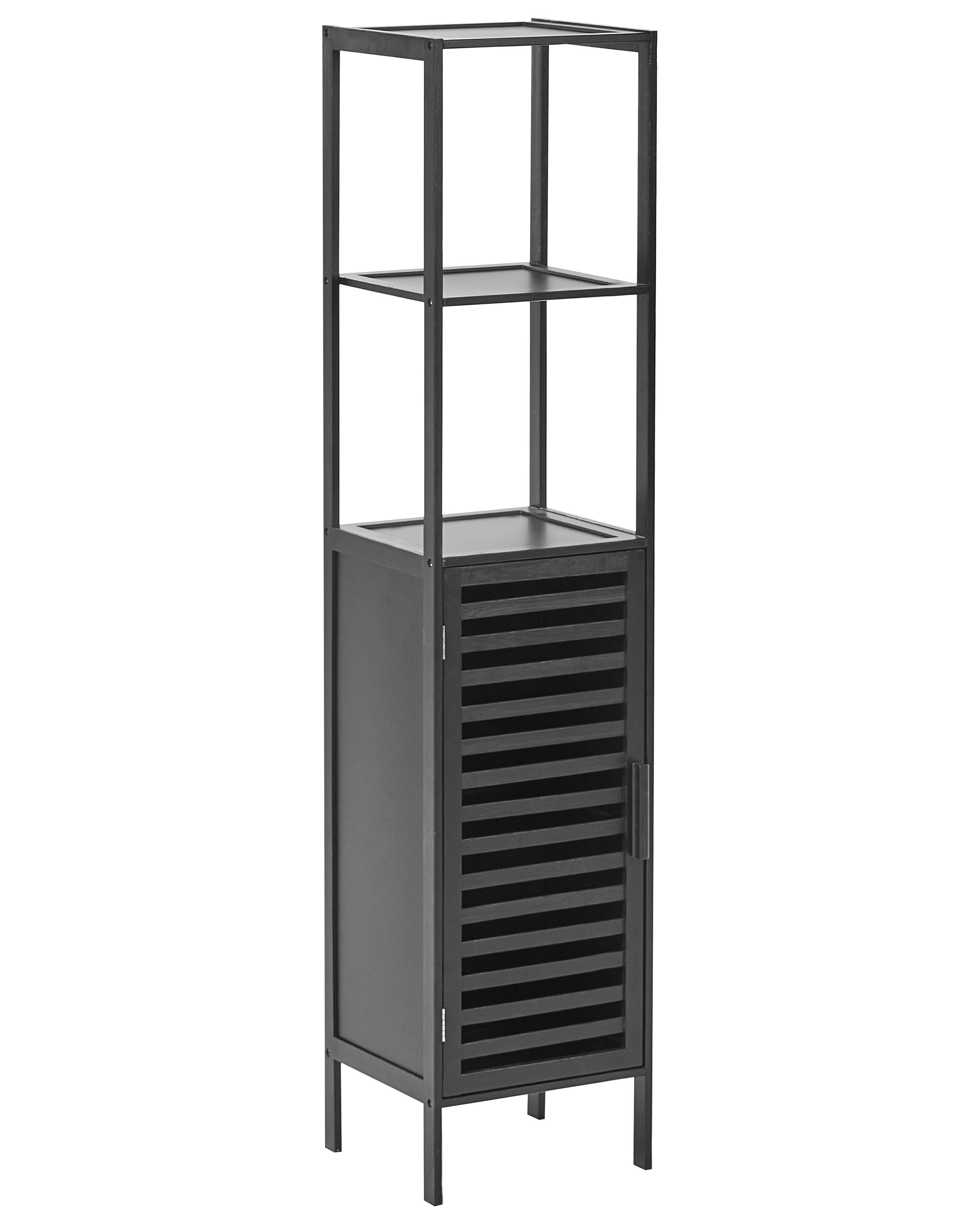 Estantería owasso madera de bambú negro