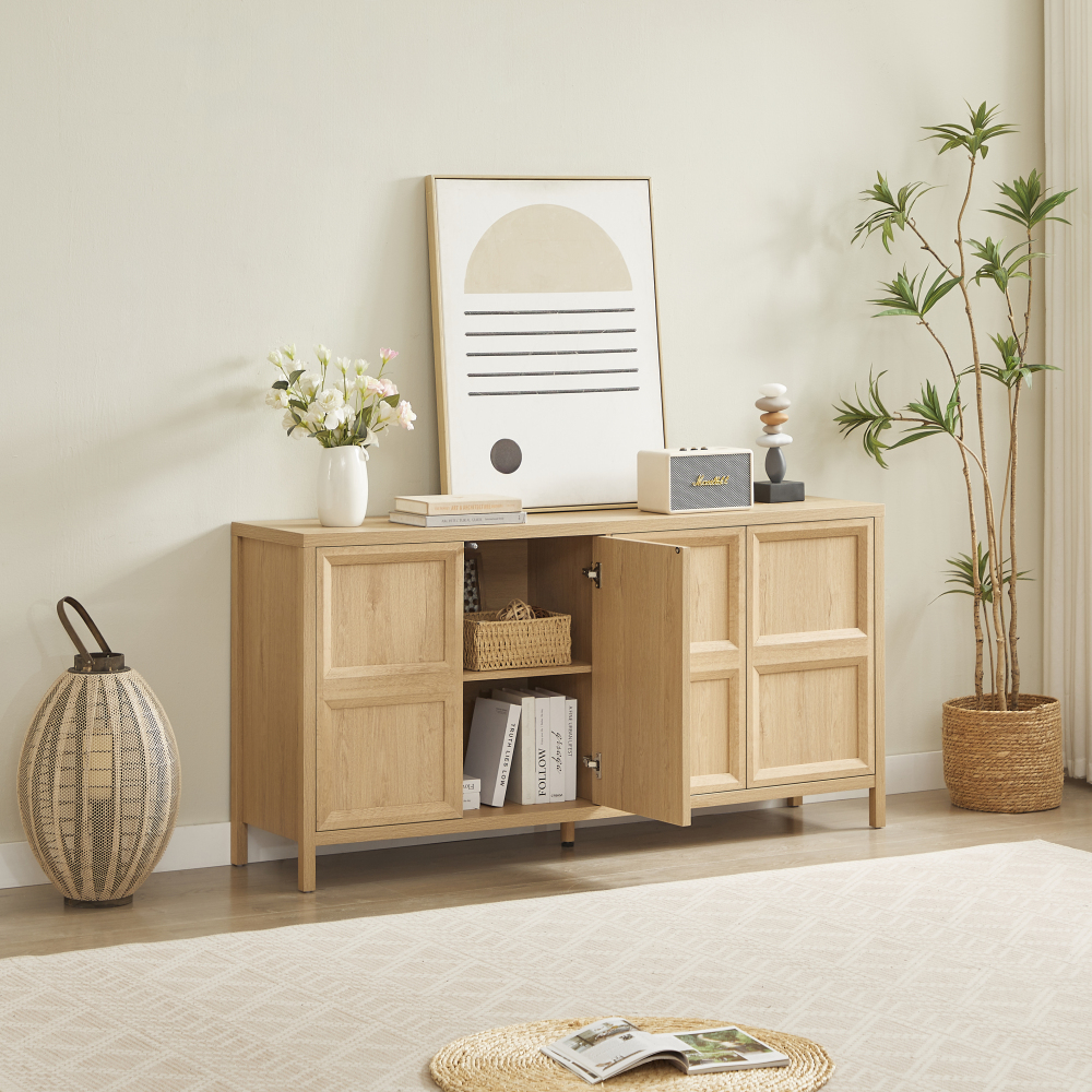 Aparador para salón dormitorio roble claro 80x160x40cm