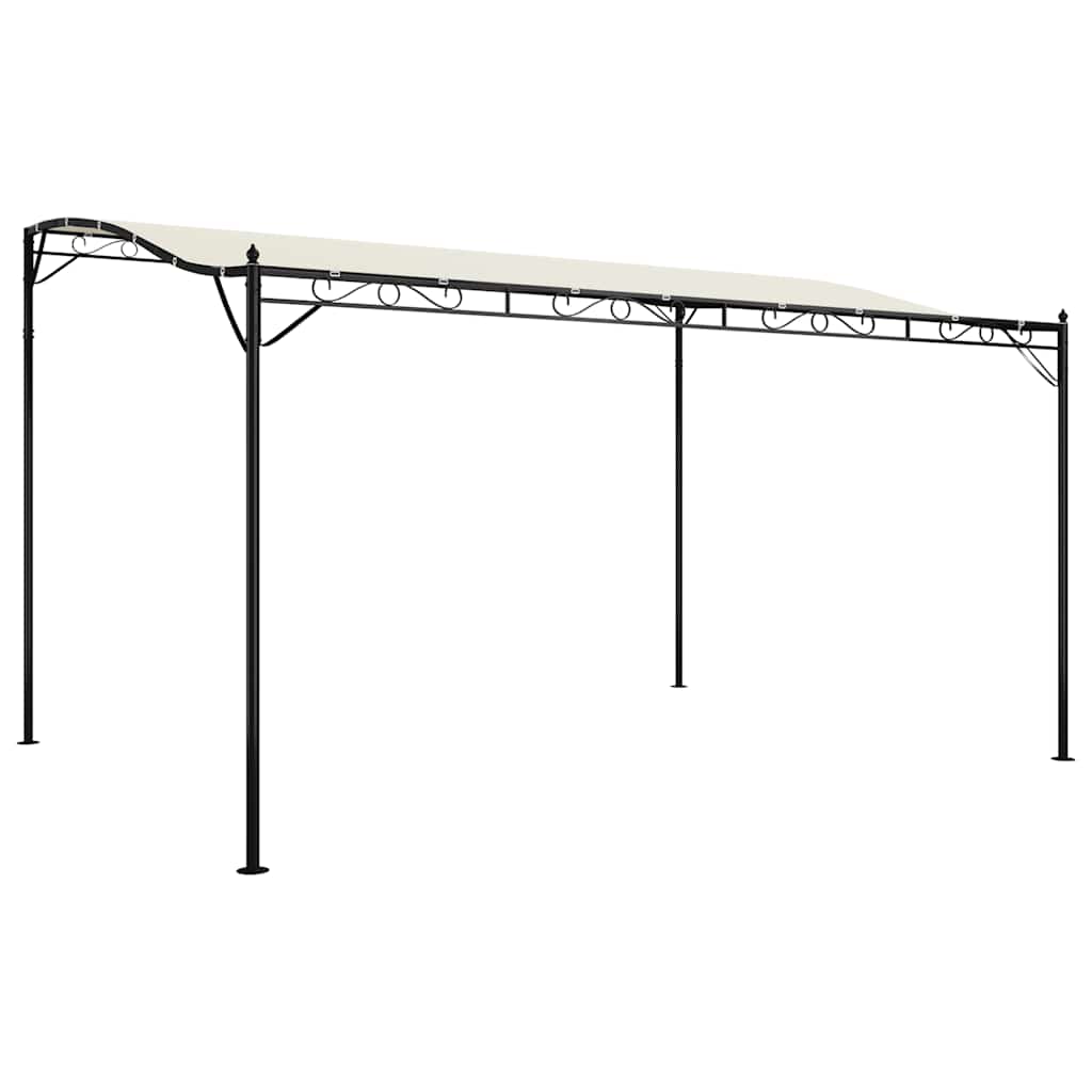 vidaXL toldo acero y tela color crema 4x3 m 180 g/m²