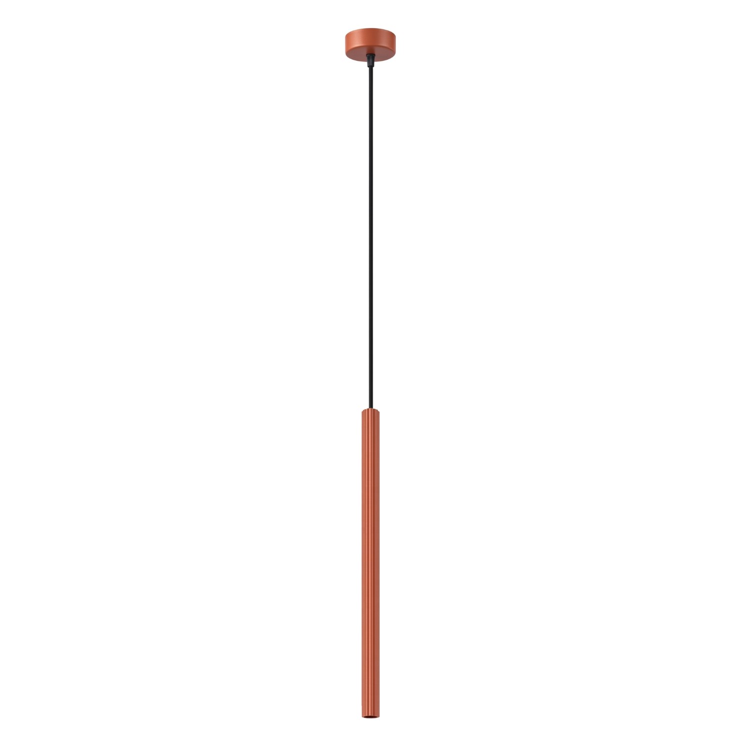 Lámparas colgantes arche 1 ocre rojo acero 8x120x8cm