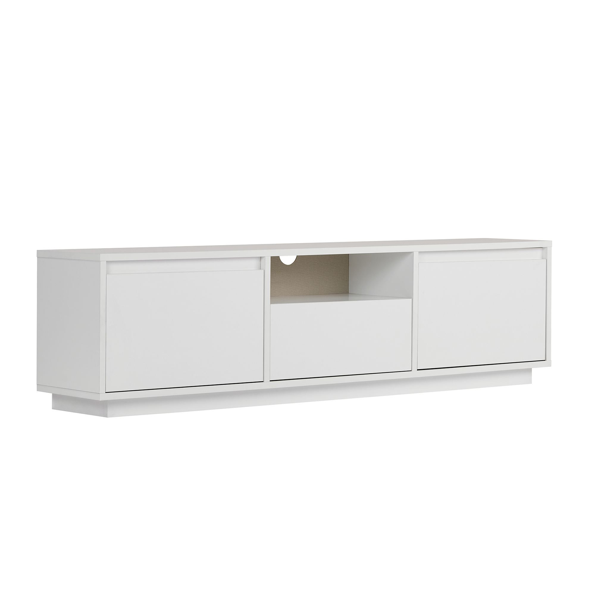 Soporte de tv de madera "sentinel" - 160 x 30 x 42 cm - blanco