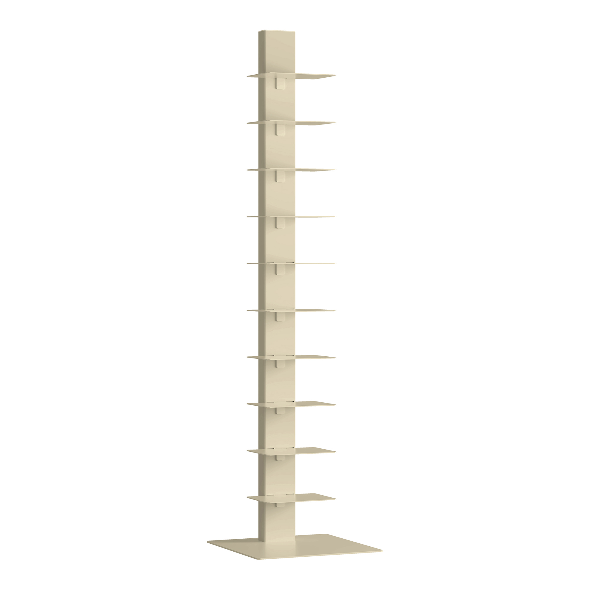 Librería eksjö con 10 estantes 150x39x39 cm - camello [en.casa]