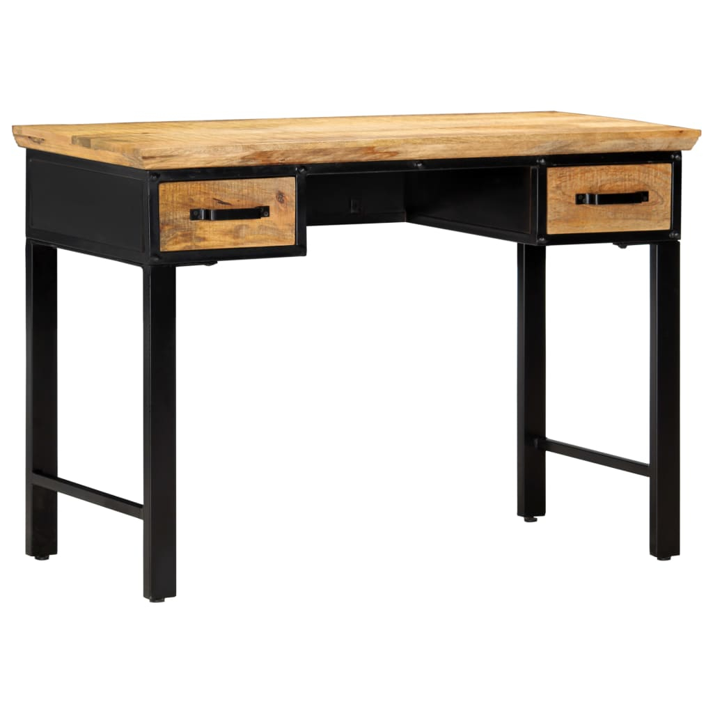 vidaXL mesa escritorio madera maciza de mango 110x50x76 cm