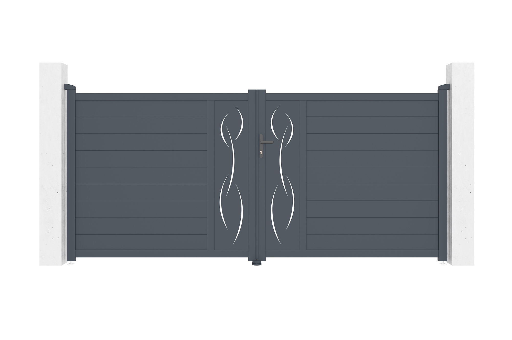 Puerta batiente de aluminio life 3,5m h.160cm
