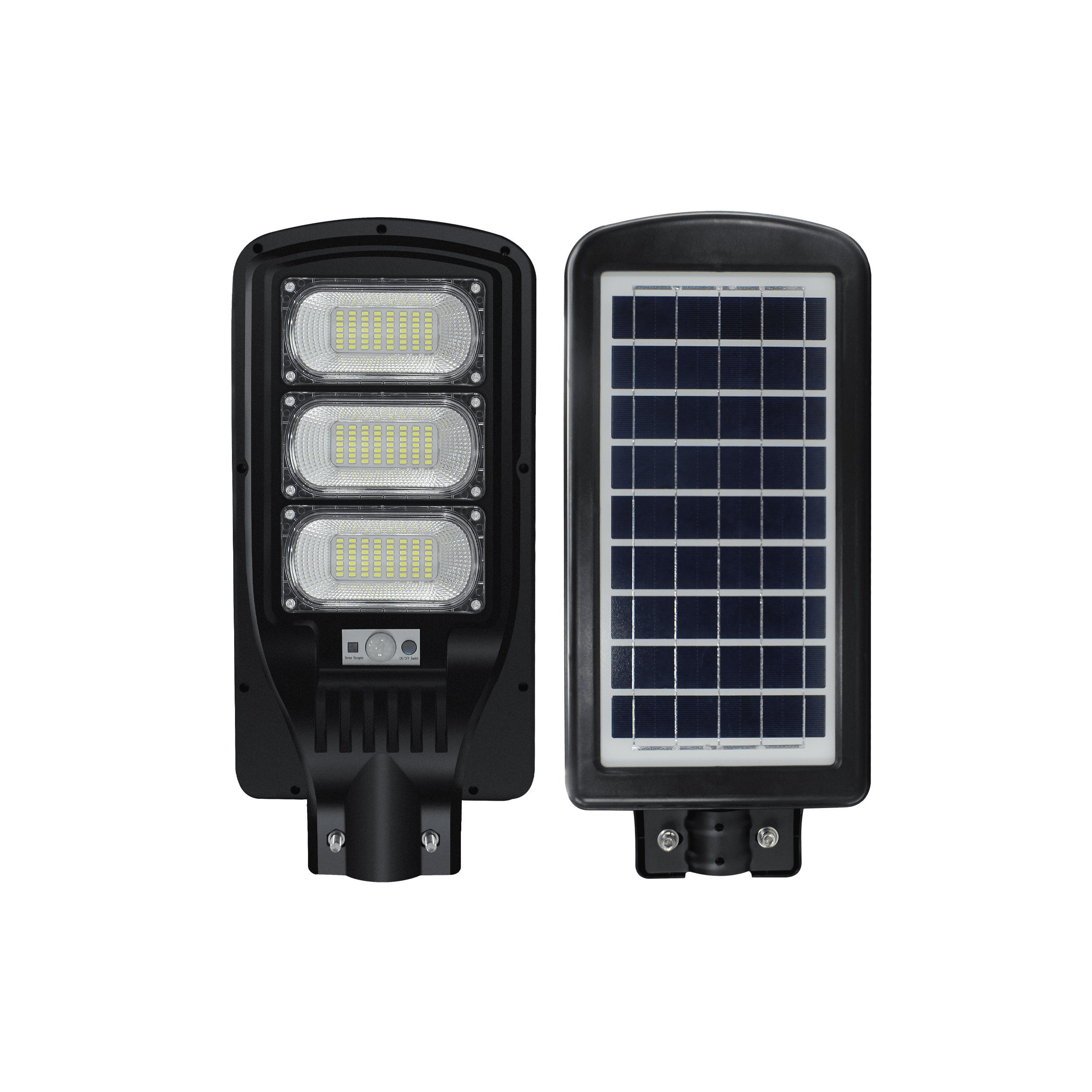 Farola solar LED con sensor movimiento y batería lifepo4, sostenible - 150w