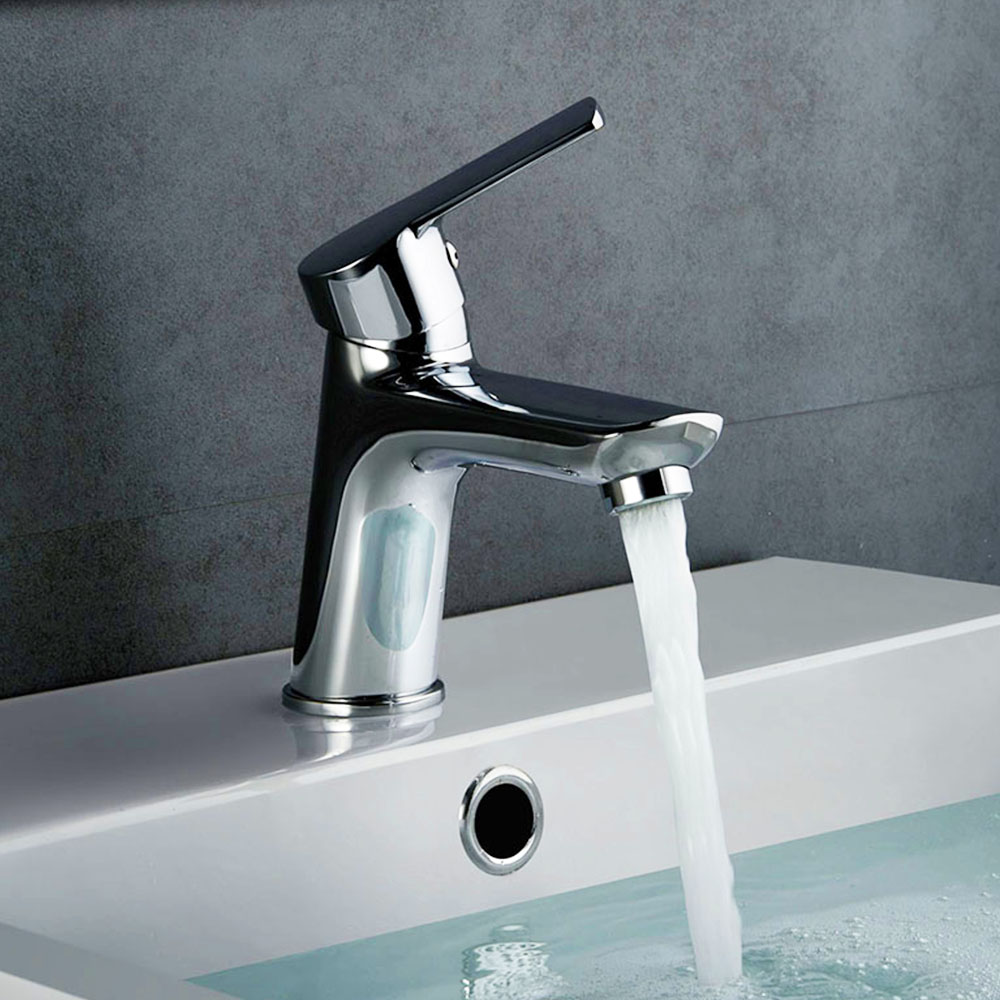 Kibath grifo lavabo monomando six acabado cromo brillo fabricado en latón