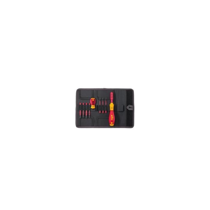Juego de destornilladores - wiha - slimvario® - 9 piezas - acero cromo-vana