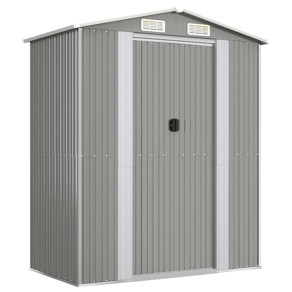 vidaXL cobertizo de jardín acero galvanizado gris claro 192x108x223 cm