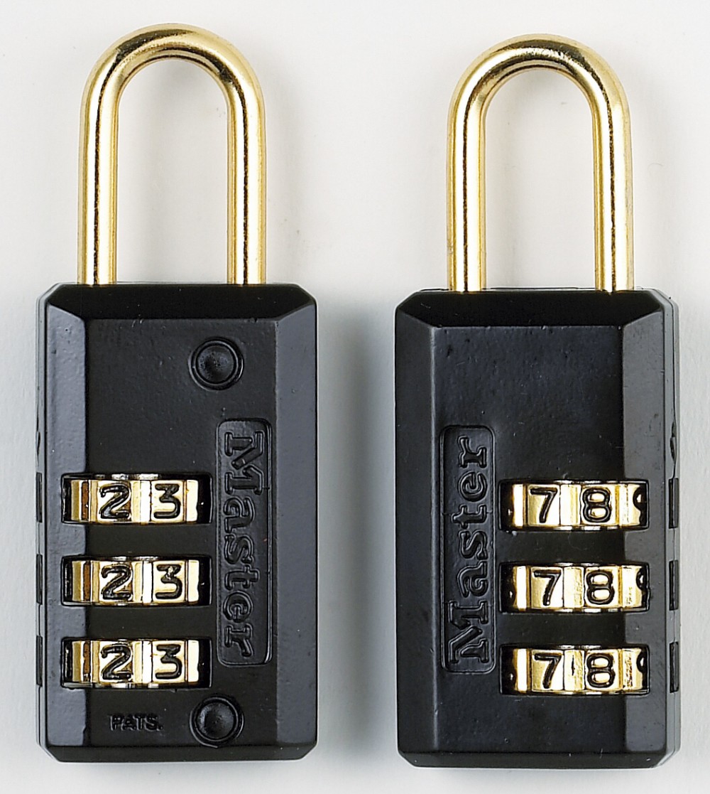 Juego de 2 candados de combinación de acero master lock, l.20 mm