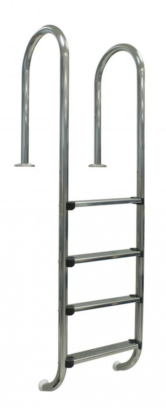 Escada de muro para piscina enterrada 4 degraus - inox