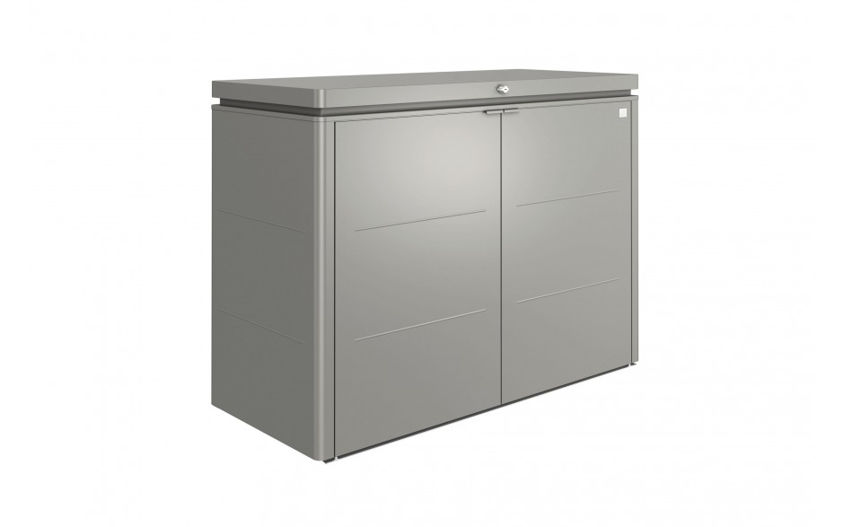 BAUL ARCON METALICO HIGHBOARD 160 BIOHORT JARDIN GRIS CUARZO