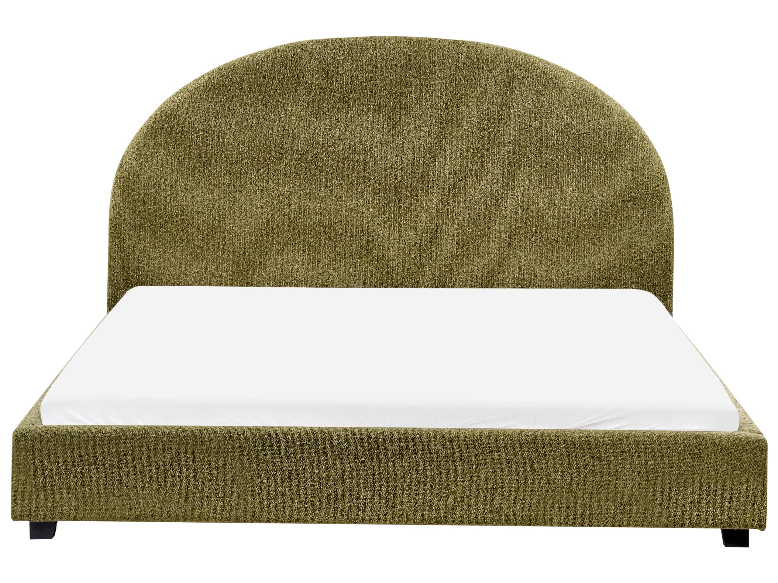 Cama de agua bouclé vaucluse 160 x 200 cm verde oliva