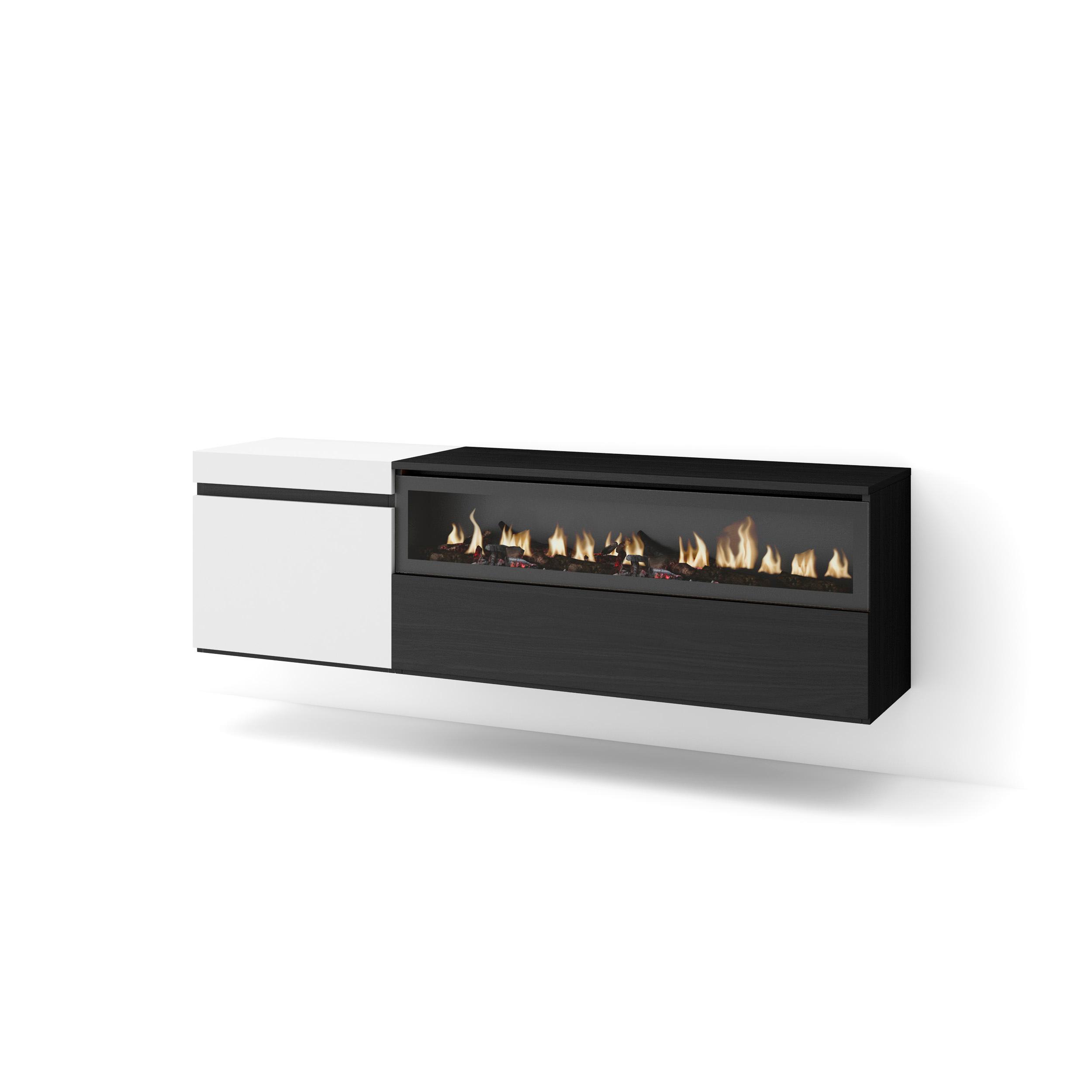 Mueble tv, televisión, chimenea eléctrica, colgado, suspendido rf2450