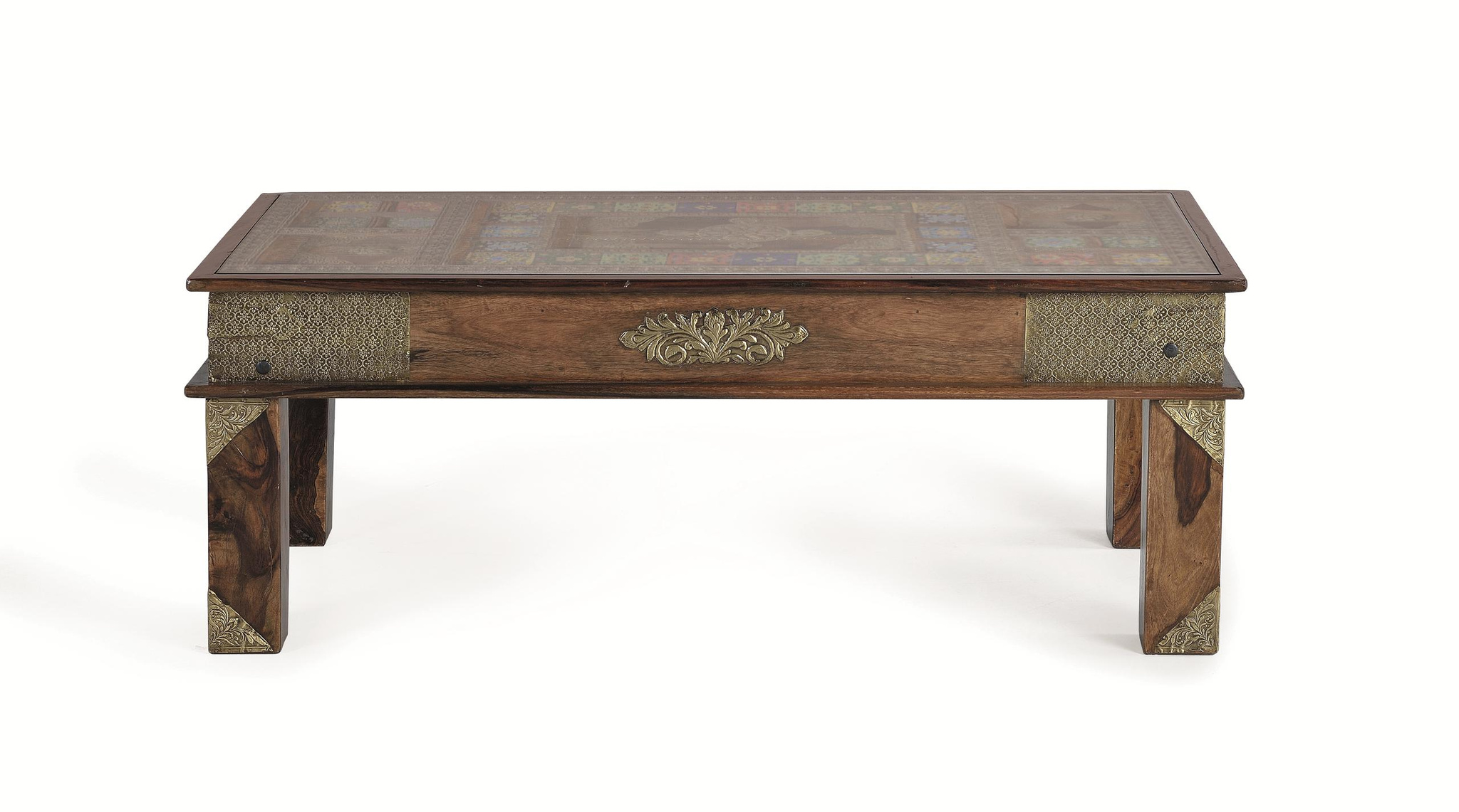 Mesa de centro benin de palisandro en color natural 120 cm