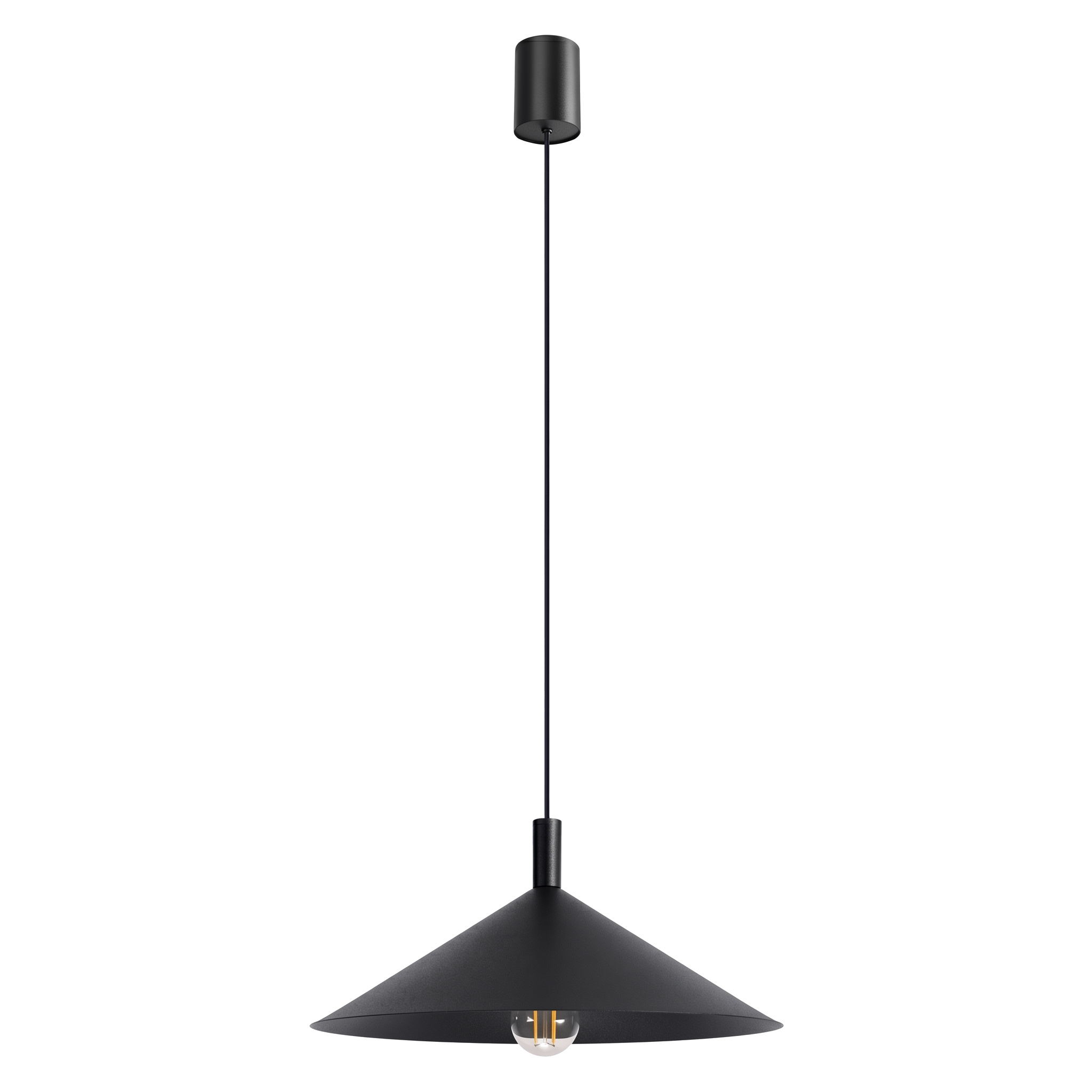 Lámparas colgantes nox 1 negro acero 40x135x40cm
