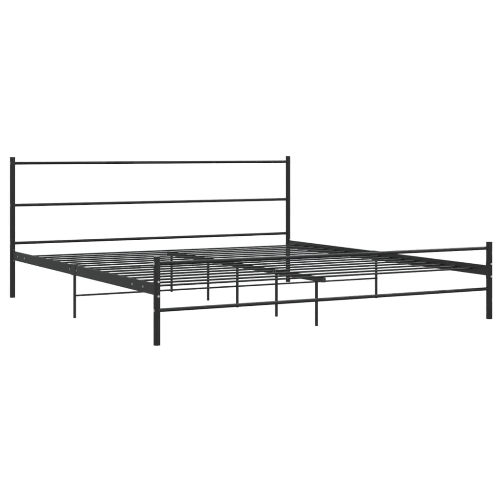 vidaXL estructura de cama sin colchón metal negro 180x200 cm
