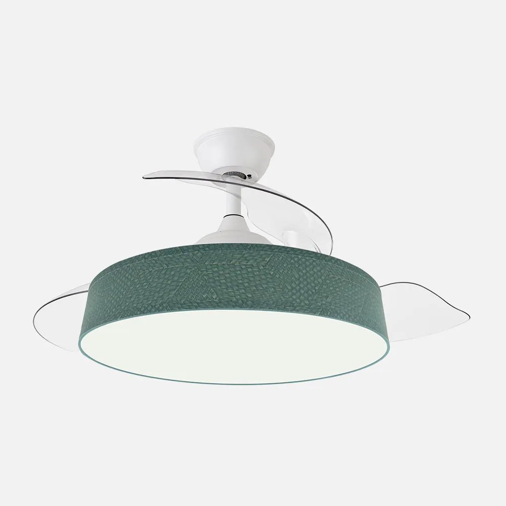 Ventilador boga 72w blanco/verde 108d 3asp 7200lm 300040006000k remoto+memo