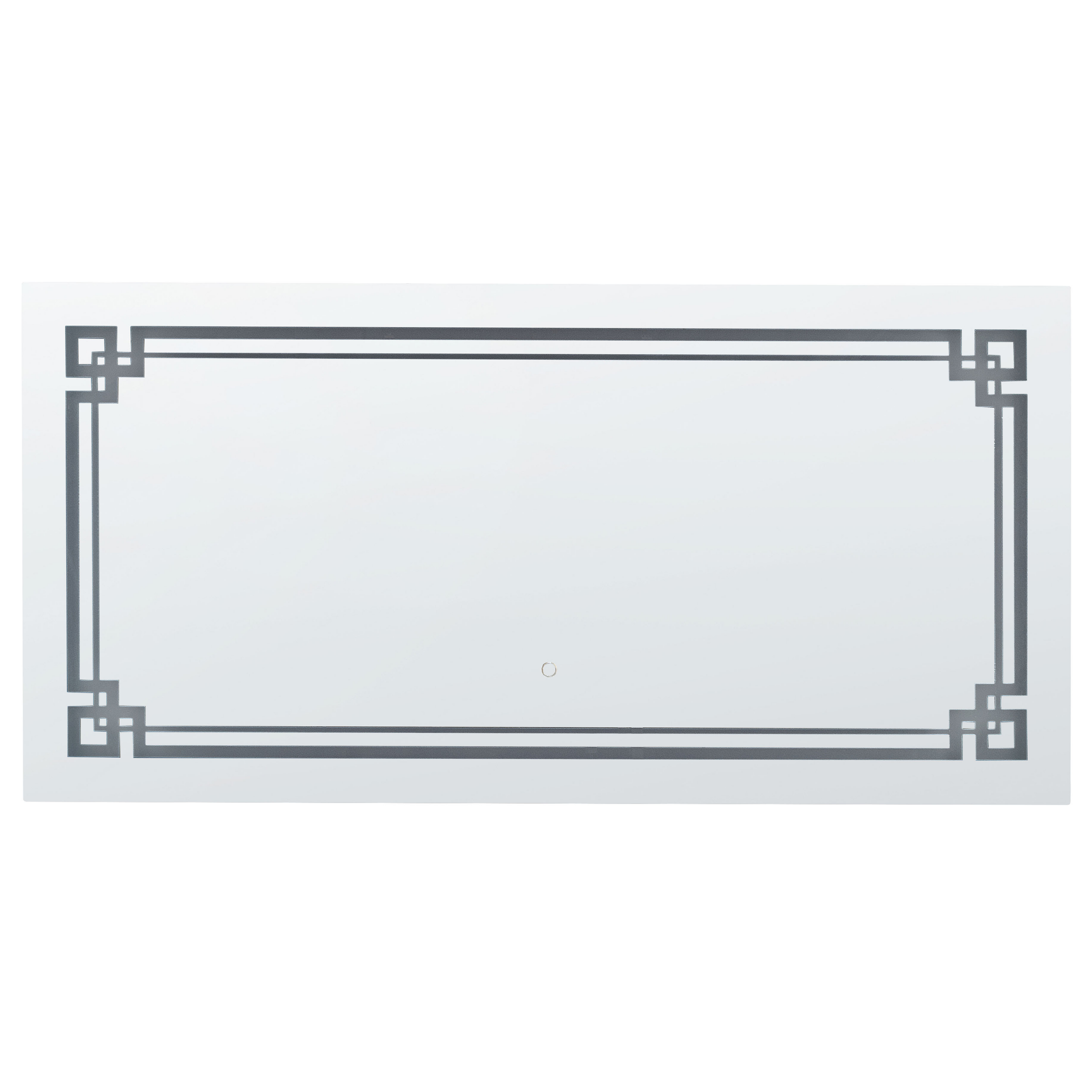 Espejo de baño LED avranches 120 cm 60 cm plateado